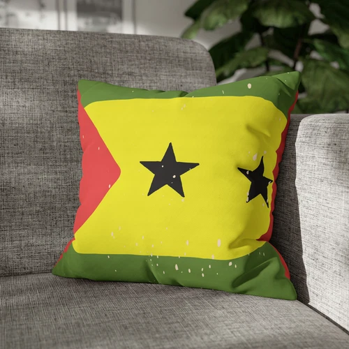 CUSHION COVER PILLOW CASE|SAO TOME & PRINCIPE FLAG