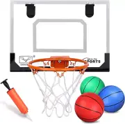 Mini Basketball Hoop for Kids over the Door Basketball Hoop with 3 Replacement