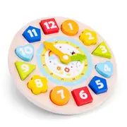 New Classic 22cm Toys Puzzle Clock Kids Learning/Educational Wooden Toy 2y+