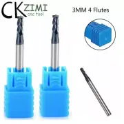 5pcs 3mm Solid Carbide Straight Shank 4Flute End Mill CNC Cutter Slot Drill Bit