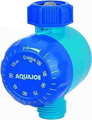 Aqua Joe AJ-WTX2 Set of 2 Manual Water Timers | Dual-Zone Coverage | 2 Hours Max Timer | Built-in Timer Bypass Function