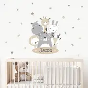 [Namly Design] Wallsticker - Animals and Stars / Personalise Text