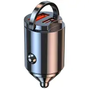 36W Mini Car Charger Adapter with PD Fast Charging Dual USB Ports Car Conversion Plug One To Two Car USB Interface