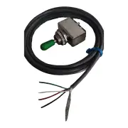 3-way Box Switch w/ 5 ft 4 Conductor Shielded Wire Chrome / Green Tip