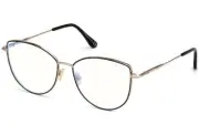 TOM FORD TF 5667B 005 Black Glasses Blue Control Lens Frame Eyeglasses 55-15-135