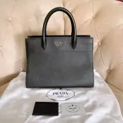 Prada Saffiano Lux Tote Shoulder Bag Black 1BA227 New