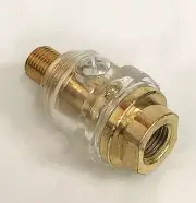 NEW Mini In-Line Oiler Air Lubricator Tools 1/4" NPT Line Brass Compressor