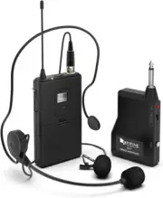 Wireless Microphone System, Wireless Microphone Set With Headset And Lava