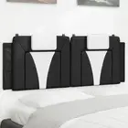 Black and White Faux Leather Headboard Cushion 137cm Stylish Home Decor