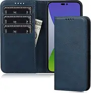 FROLAN for iPhone 14 Pro Max Wallet Case with Card Holder, Premium PU Leather Credit Slot Flip Folio Book Drop Protection Shockproof Phone Cover for iPhone 14 Pro Max 6.7 Inch (Navy Blue)