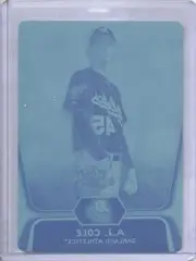 2012 Bowman Platinum A.J. Cole Cyan Printing Plate..Only 1/1 in World Athletics