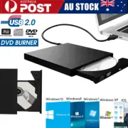 External Drive USB Portable Burner CD RW DVD ROM Reader Writer for Mac Windows