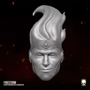 Firestorm v2 custom head for McFarlane DC Multiverse & other action figures