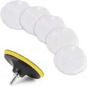 7 Pcs 3 Inch (80Mm) Wool Polishing Buffing Pad Car Polisher Buffer Drill Attachm
