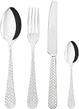 SABRE PARIS - 4-Piece Cutlery Set - NATA Knife, Fork, Tablespoon & Teaspoon - Stainless Steel - Dishwasher Safe