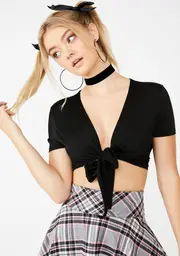Dark Baby One More Time Tie Top