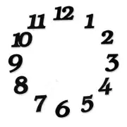 12 Deluxe Acrylic Clock Hour Markers With Double Sided Tape For Wall Mounting