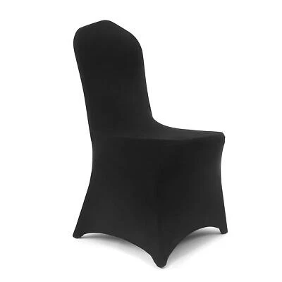 12pcs Stretch Spandex Chair Cover for Wedding Party Dining Banquet Event Blac...