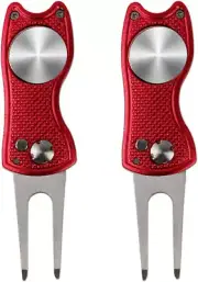 2pcs Pitch Repair Tool Golf Divot Magnetic Blade Marker