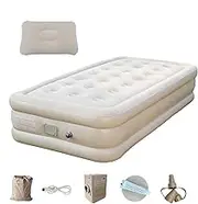 Camping Air Mattresses for Tents, Camp Sleeping Pad, Thickened Double Storage Bed, Self-Loading Camping Mattress, Portable Luxury Air Mat with Luxury Sleeping Plates with Built-in Pump for Wa
