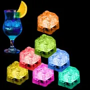 Light up Ice Cubes, 12/24/60/96 Pack Multi Color Led Ice Cubes for Drinks with C