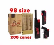 RAW Classic 98 Special Size Pre-Rolled Cone + Raw Torch Phoenix Extendo Lighter
