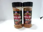 McCormick Grill Mates MAPLE BBQ Rub Spice Blend Seasoning 5.75 oz Lot Of 2