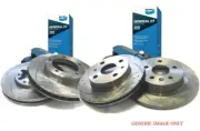 SLOTTED DIMPLED FRONT & REAR BRAKE ROTORS BENDIX PADS COMMODORE VE VF V6