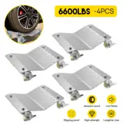 4Pc Wheel Dolly Car Positioning Jack Vehicle Mover Transporter Trolley 3ton New