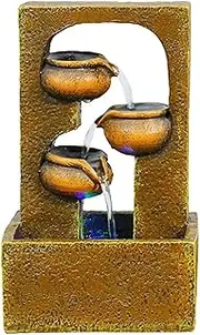 Desktop decoration Tabletop fountain indoor and Outdoor Decorative Fountain Relaxation Desktop and Tabletop Fountain with Water Pump for Home Office Garden Terrace, 9.8" Height Tabletop Fountains Desk