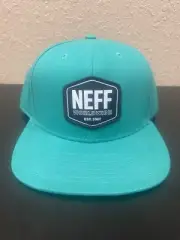 Neff Men's Authentic Adjustable Snapback Hat Cap Color Teal/Green Brand New! ✨