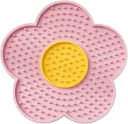 Small Dog - Lick Pad with Suction Cups - Licking Mat Enhances Butter Lick Pad Experience, Interactive Pet Toys, Flower Silicone Pad for Stress Relief
