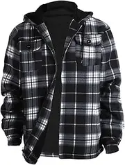 [Gary Com] Camo Sherpa Fleece Lined Hoodies for Men Zip Up Big and Tall Zipper Cool Fishing Sweatshirt