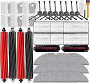 [YBVABE] Accessories 38 Pack Kit for Roborock S8 Pro Ultra /S8 Docking, 4 Roller Brush, 2Self-Cleaning Brush, 6 Filter, 8 Side Brush, 9 Mop Cloth, 6 Dust Bags 3 Cleaning Brush