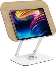 Ipad & Laptop Stand Eco-Friendly Ergonomic Wooden 360 Rotate Folding Adjustable Laptop Stand Broad Compatibility