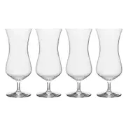 4pc Ecology 495ml Classic Crystalline Hurricane Glass Set Drinking Cup Clear