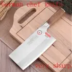 Cleaver Meat Knife Wood Handle Carbon Steel Chop Slice Cut Bone Santoku Gyuto XL