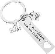 Home Keychain Pendant Charm present for Housewarming Newlyweds Homeowners Keyring Decoration for Moving Day and Adventures