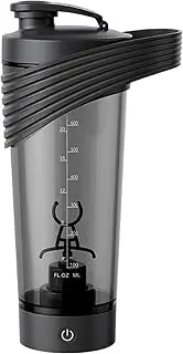 Daseeme 800mL Electric Protein Shaker Bottle Self String Cup with Handle Electric Vortex Mixer Electric Blender for Mixing Protein Coffee Milk Cocoa Powder