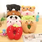 Cartoon Kids U-shaped Pillow Plush Neck Pillow Nap Pillow Lunch Break Pillow FT