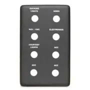 Crest Pontoons Boat Blank Switch Panel | Carbon fiber 6 1/2 x 4 Inch