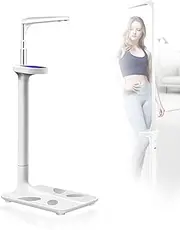 Ultrasonic Physician Scale, Electronic Height Weight Scale, 440lbs Capacity Medical Scale, Aluminum Telescopic Pole, Ultrasonic Probe, Non Slip Base, Intelligent Voice Broadcast
