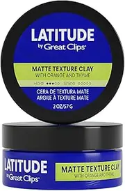 GREAT CLIPS LATITUDE Matte Texture Clay | Hair Gel for Men | Medium Hold + No Shine | 2oz