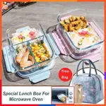 MULTISIZE GLASS LUNCH BOX TRAVEL LEAKPROOF BOWLS HOME CO