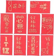 HOMOBABE 10Pcs Mini Red Packets Dollhouse Decor Lightweight Envelopes for Scale Doll House Scene for Home Decoration and Miniature Displays