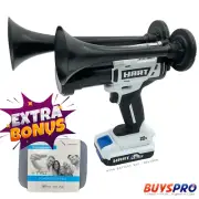 For Hart 20V Drill Train Truck Horn Dual Black Air Trumpets w/BONUS Gift