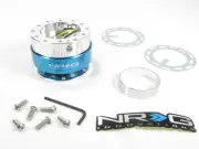 NRG Steering Wheel Quick Release Kit Gen 1.0 Silver Body w/ Blue Ring SRK-100B (for: Toyota)