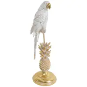 LVD Resin Ornament Cockatoo Pineapple Stand Sculpture Home/Office Decor 33cm