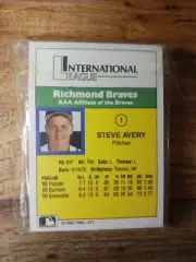 1990 International Leagues A & AA Unopened Pack Steve Avery And Dave Justice