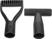ROMISBABA 2Pcs Shape Gardening Shovel Handle Replacement Durable and Lightweight Garden Spade Handle for Easy Digging Suitable for Gardening and Agriculture
